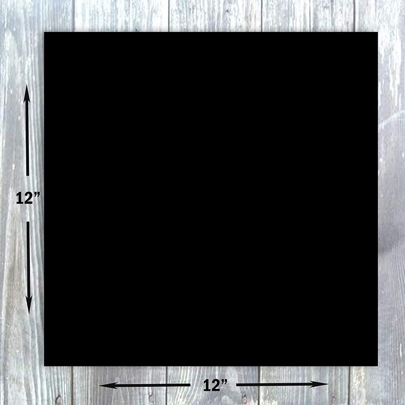 Hamilco Card Stock Scrapbook Paper 12x12 Black Colored 65lb Cardstock â€“ 25 Pack - Image 1